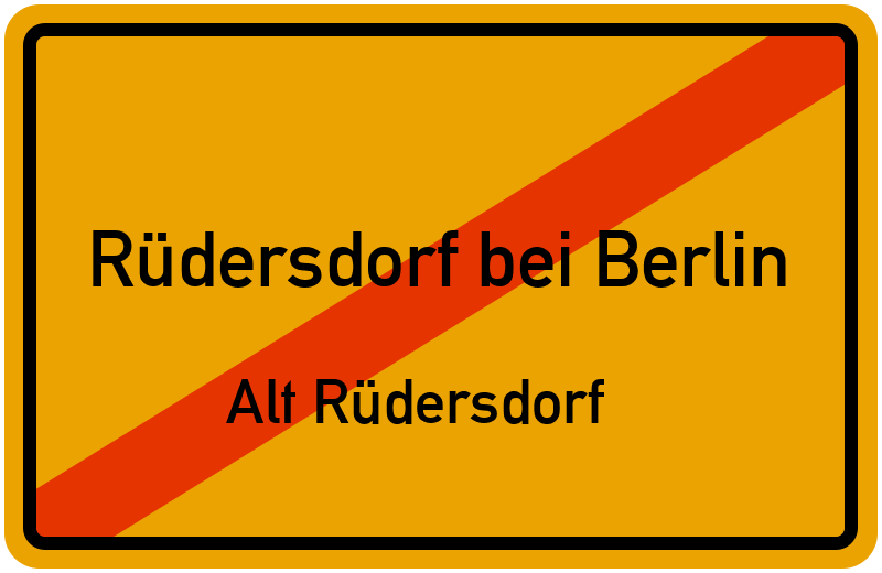 Ortsschild Rüdersdorf bei Berlin