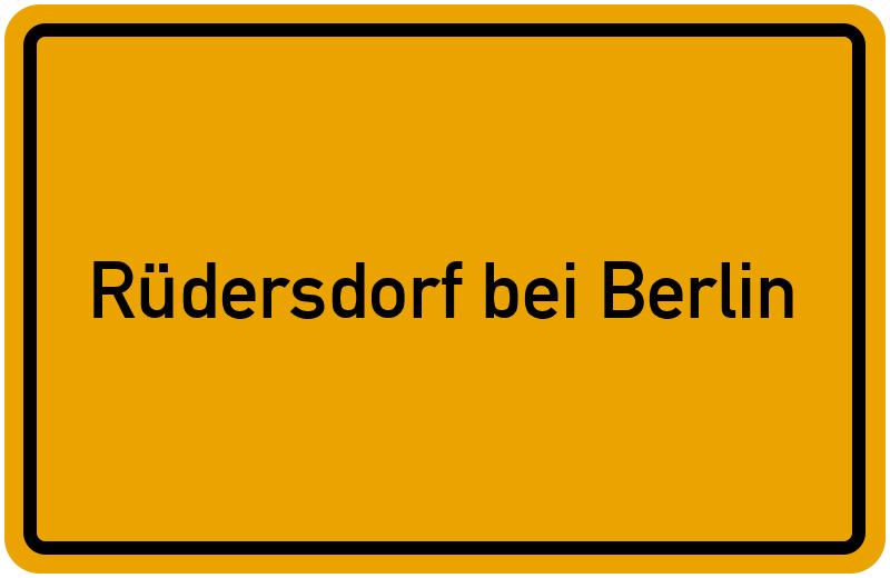 Ortsschild Rüdersdorf bei Berlin