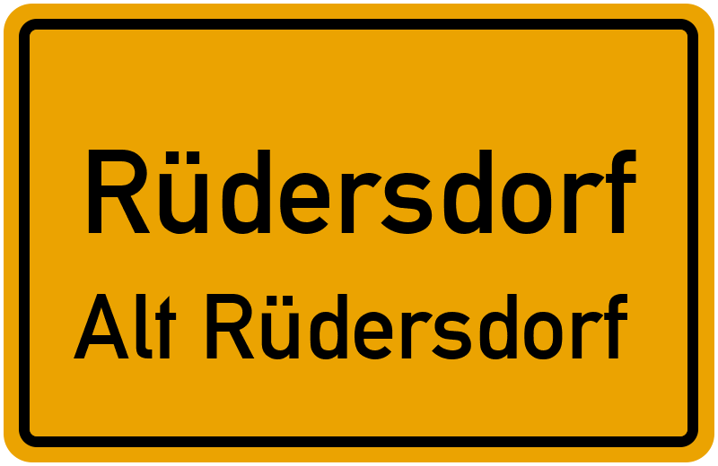 Ortsschild Rüdersdorf