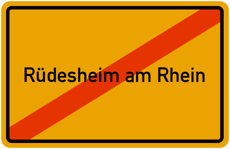 Ortsschild Rüdesheim am Rhein