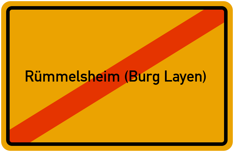Ortsschild Rümmelsheim (Burg Layen)