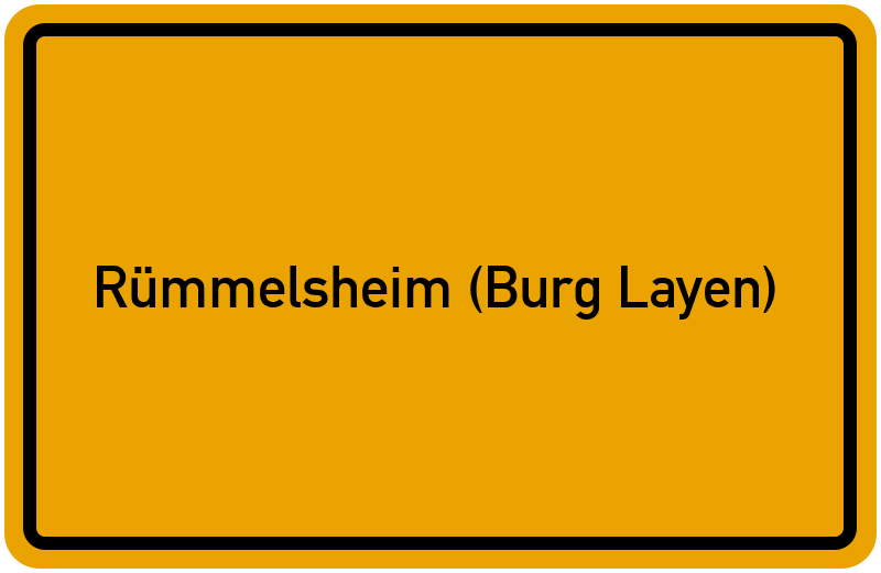 Ortsschild Rümmelsheim (Burg Layen)