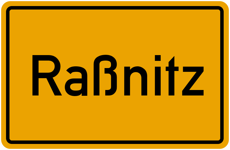 Ortsschild Raßnitz