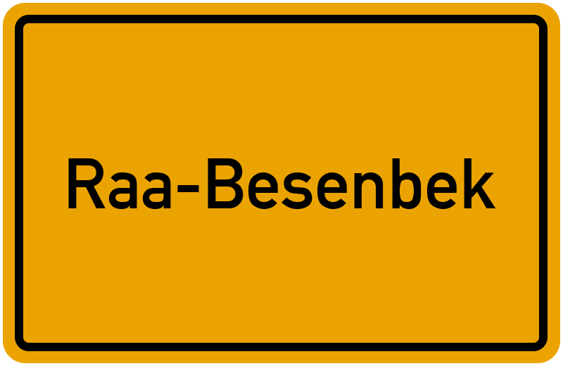 Ortsschild Raa-Besenbek