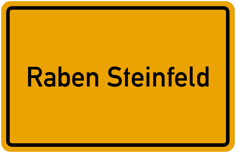 Ortsschild Raben Steinfeld