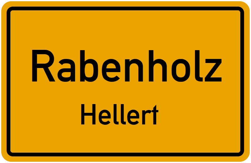 Ortsschild Rabenholz