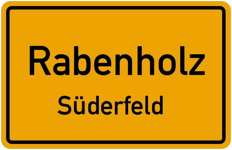 Ortsschild Rabenholz