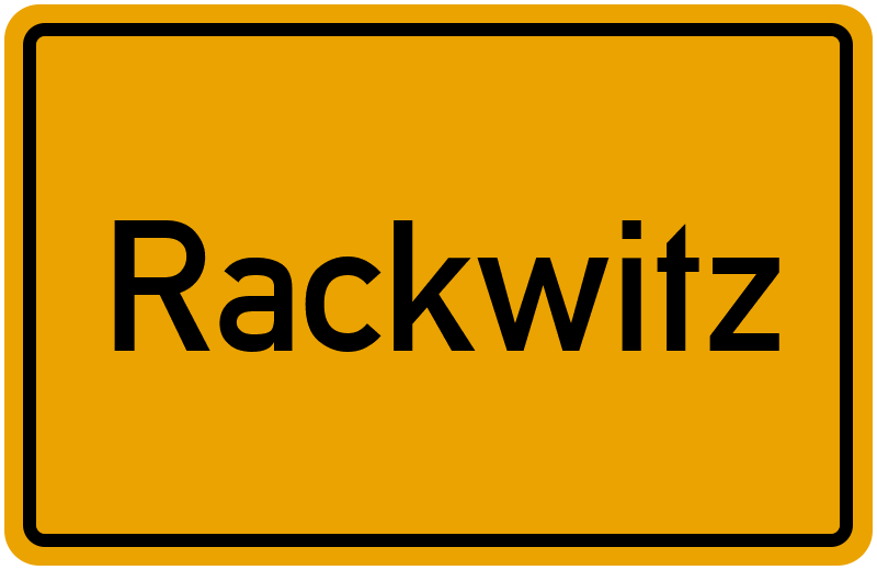 Ortsschild Rackwitz