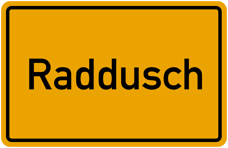 Ortsschild Raddusch