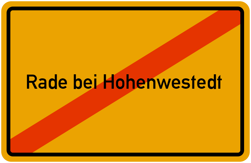 Ortsschild Rade bei Hohenwestedt