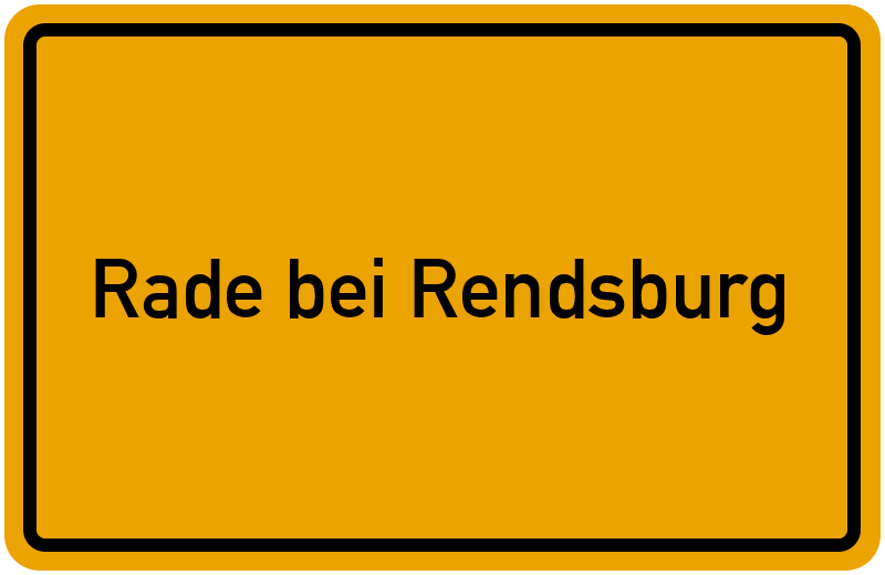Ortsschild Rade bei Rendsburg