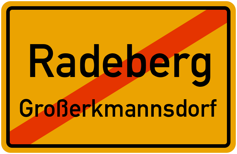 Ortsschild Radeberg