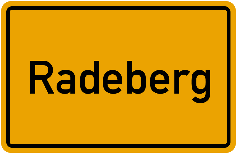 Ortsschild Radeberg