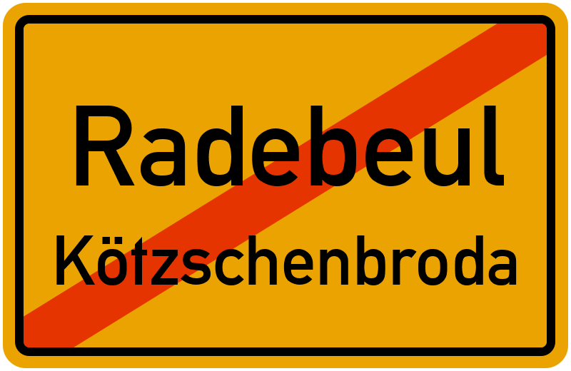 Ortsschild Radebeul