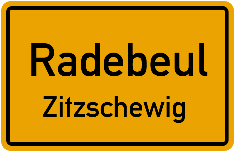 Ortsschild Radebeul