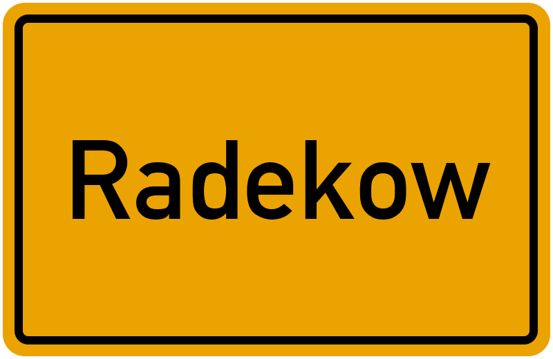 Ortsschild Radekow