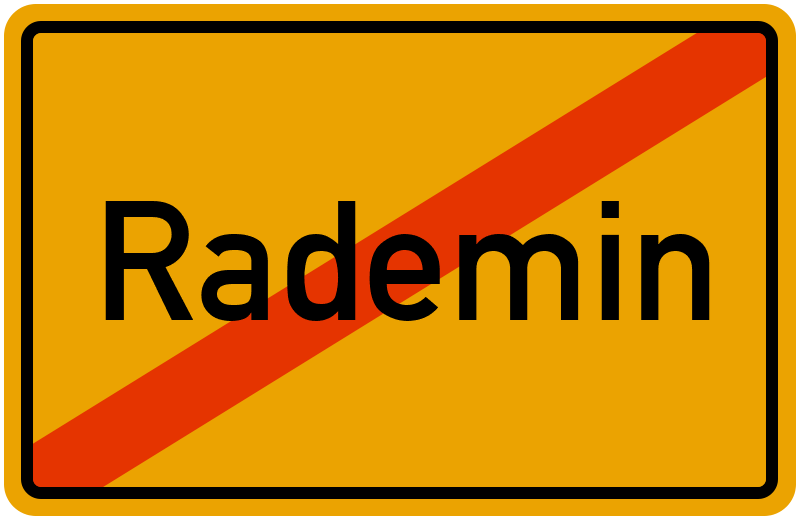 Ortsschild Rademin