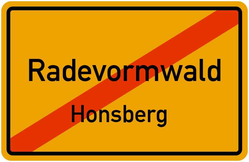 Ortsschild Radevormwald