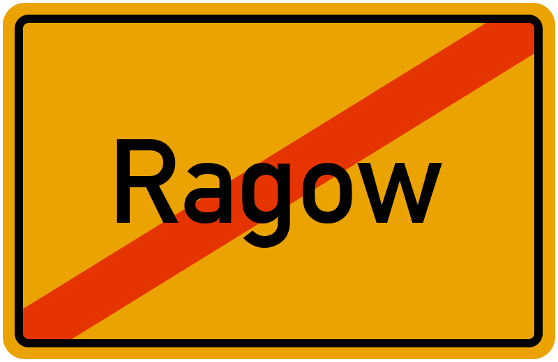 Ortsschild Ragow