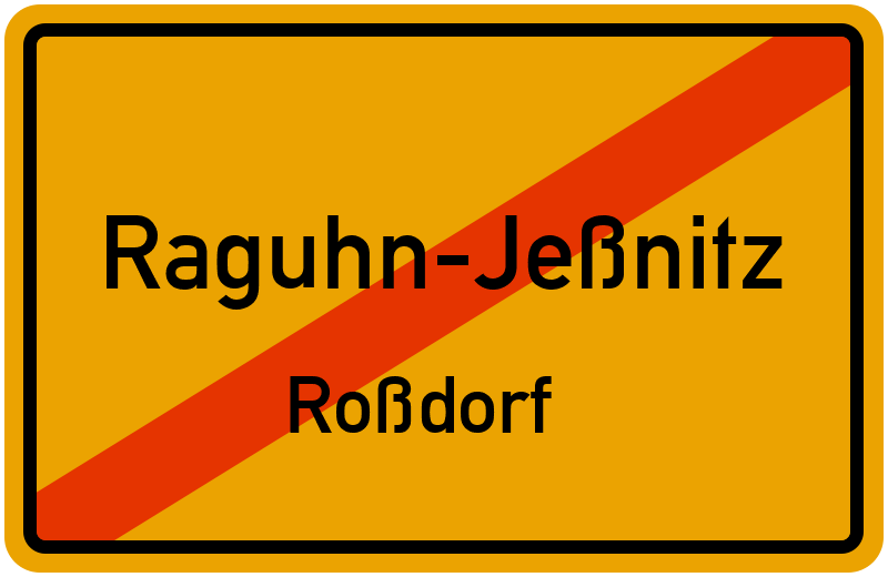 Ortsschild Raguhn-Jeßnitz