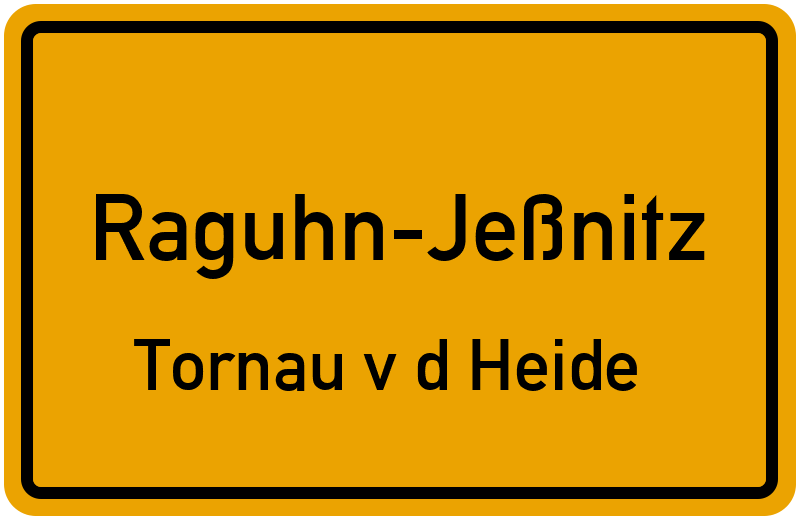 Ortsschild Raguhn-Jeßnitz