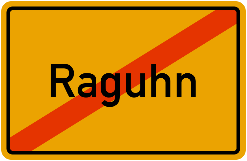 Ortsschild Raguhn