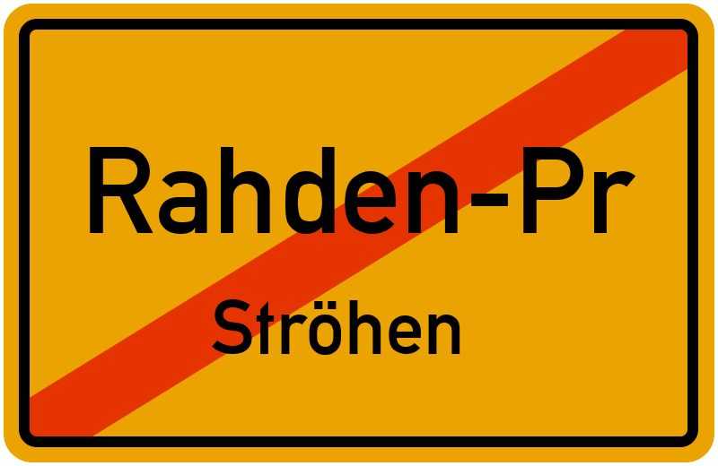 Ortsschild Rahden-Pr