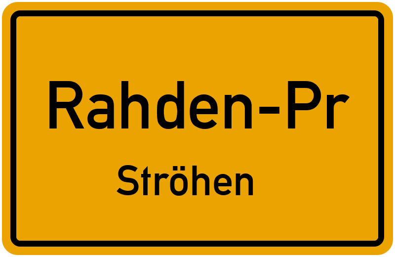 Ortsschild Rahden-Pr