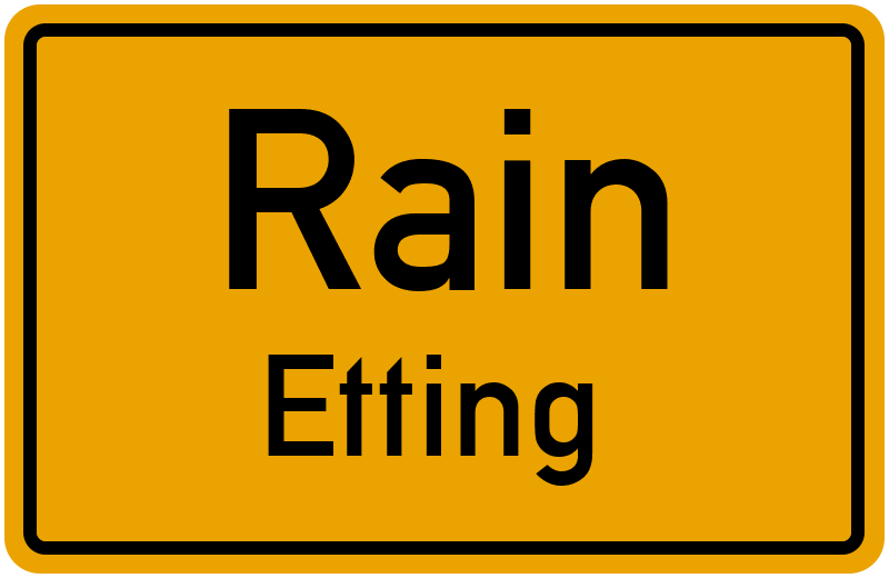 Ortsschild Rain