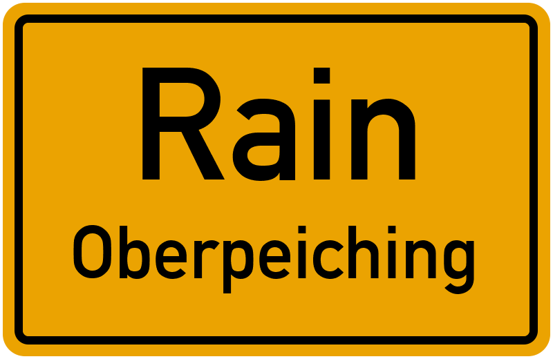 Ortsschild Rain