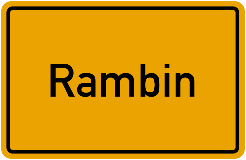 Ortsschild Rambin