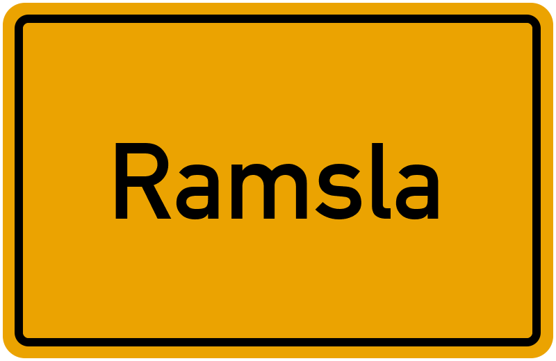 Ortsschild Ramsla