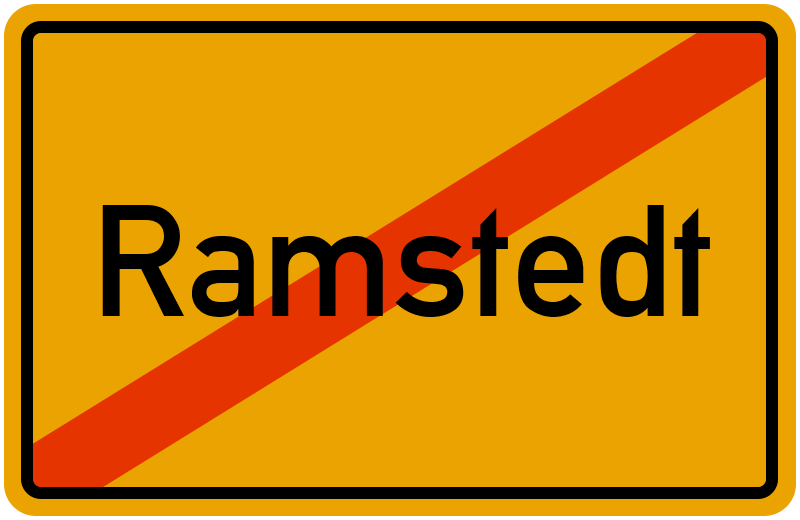 Ortsschild Ramstedt