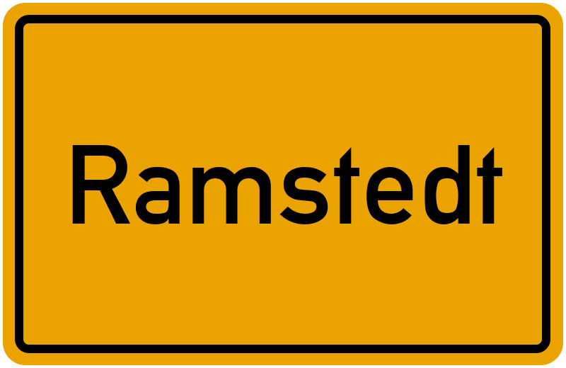 Ortsschild Ramstedt