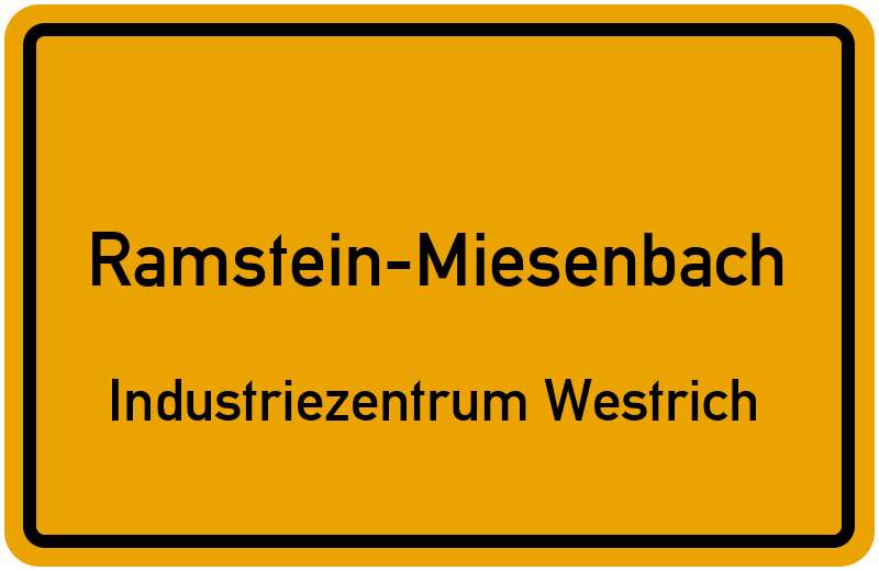 Ortsschild Ramstein-Miesenbach