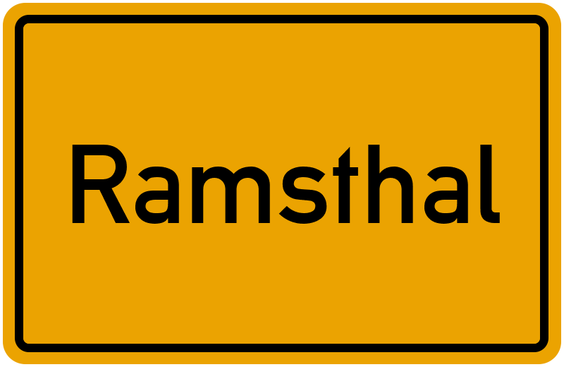 Ortsschild Ramsthal