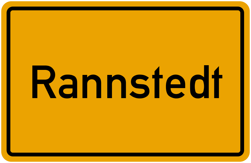 Ortsschild Rannstedt