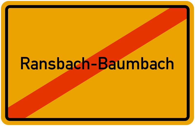 Ortsschild Ransbach-Baumbach