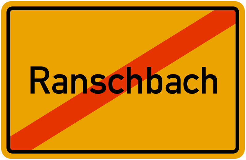 Ortsschild Ranschbach
