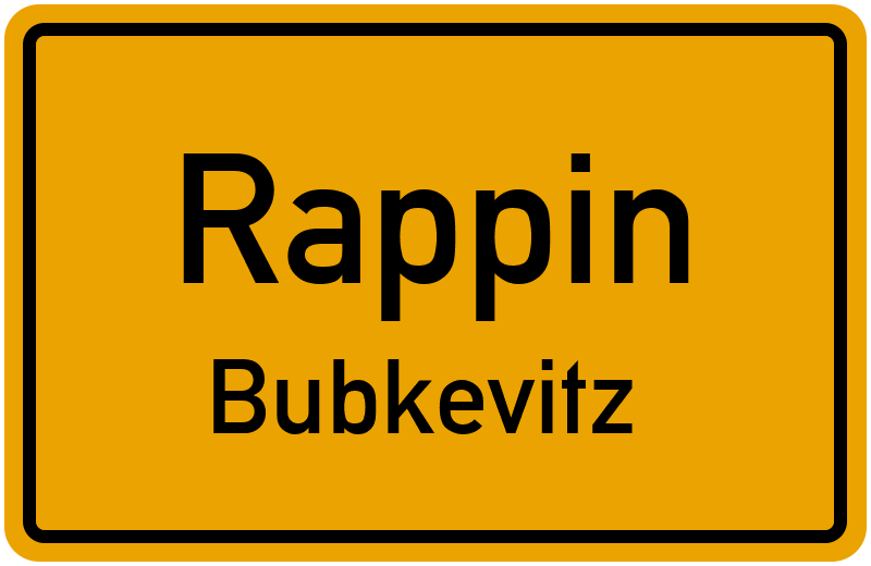 Ortsschild Rappin