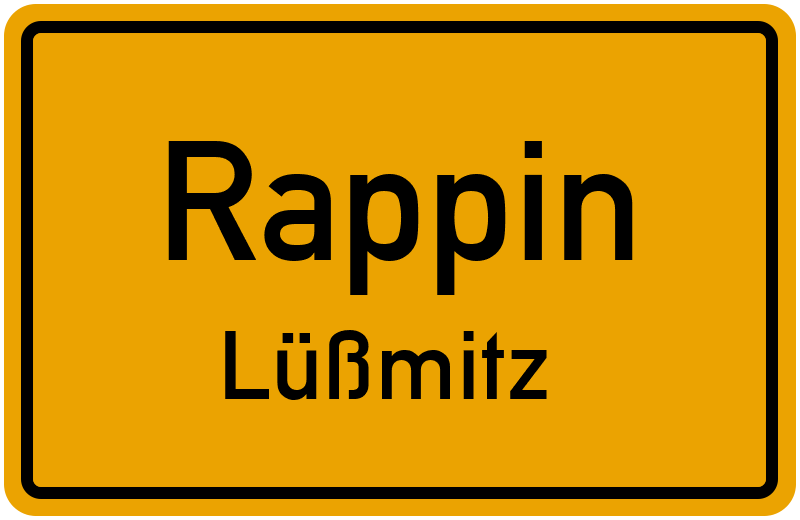 Ortsschild Rappin