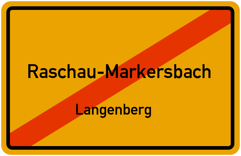 Ortsschild Raschau-Markersbach