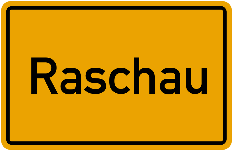 Ortsschild Raschau