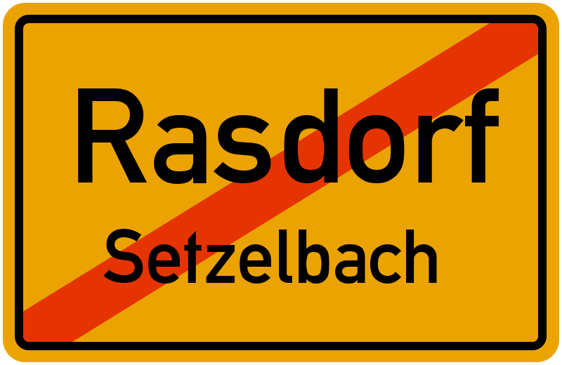 Ortsschild Rasdorf