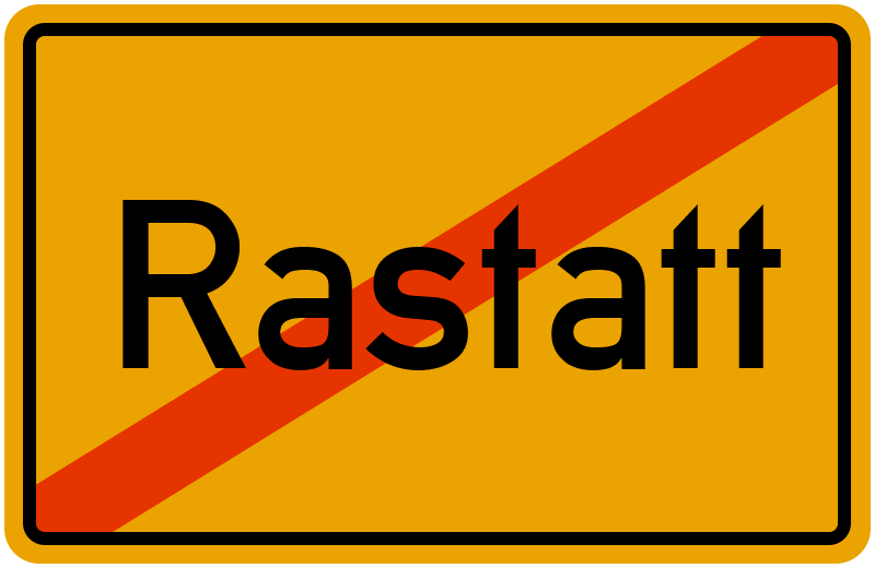 Ortsschild Rastatt