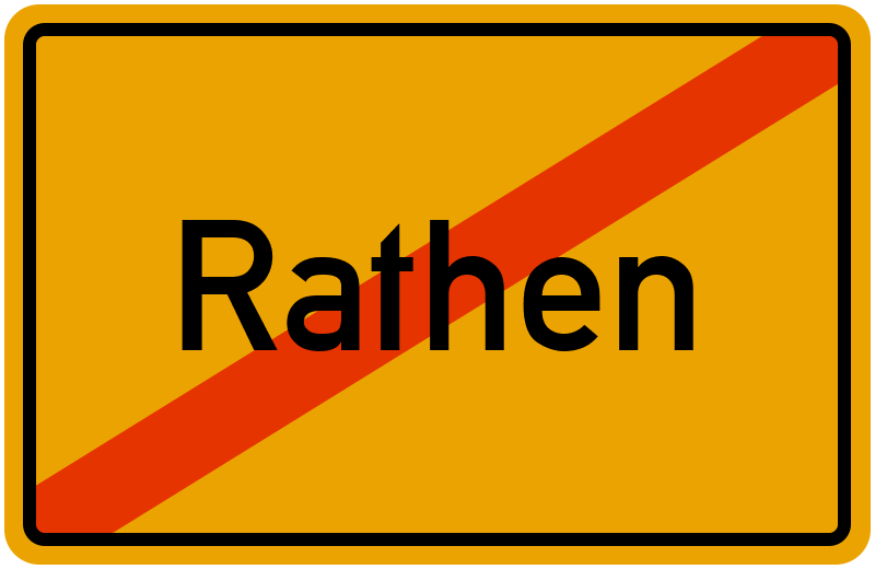 Ortsschild Rathen