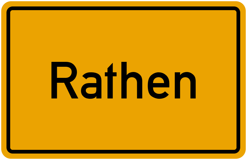 Ortsschild Rathen