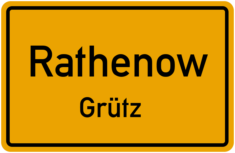 Ortsschild Rathenow