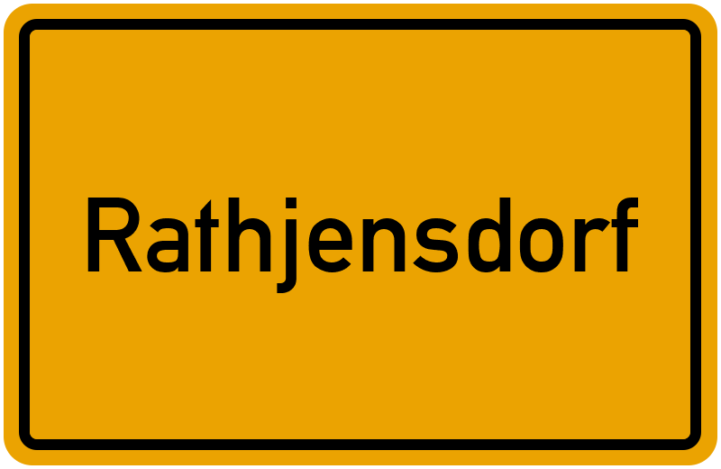 Ortsschild Rathjensdorf
