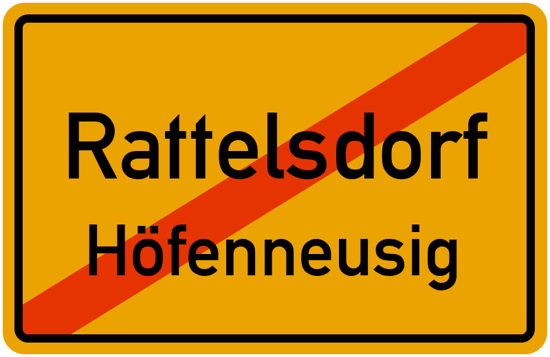 Ortsschild Rattelsdorf